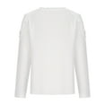 thumbnail image 6 of USSUMA Womens Shirts Dressy Casual Plain Lace Tops for Evening Wear Long Sleeve V Neck Sexy Women Blouses and Tops Fashion, 6 of 8