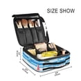 thumbnail image 3 of FORMRS Travel Makeup Bag Large Capacity Train Case Cosmetic Organizer with Adjustable Dividers, Yellow Sailboats, 3 of 8