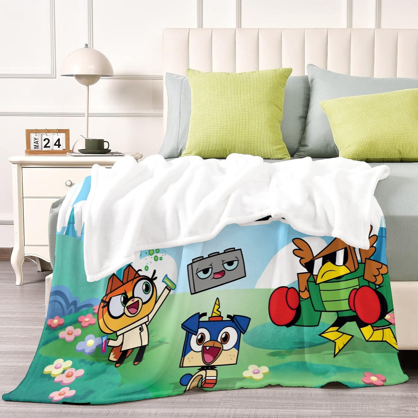 Unikitty Throw Blanket Gifts for Fans Lover Girls Boys Women Present Hoodie Him Bed 50"x60"