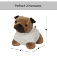 thumbnail image 4 of Decorative Pug Door Stopper, 2.3 lb Weighted, Brown/Ecru, 4 of 9