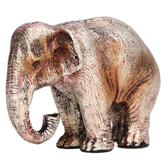 Estatua de elefante de resina sintética, estilo retro, exquisita mano de obra, elegante y linda figura decorativa de elefante, tipo B