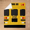 thumbnail image 3 of School Bus Print Flannel Fleece Throw Blanket, Yellow Bus Pattern Bed Blanket, Fuzzy Plush for Bed & Sofa, 30x40, 3 of 6