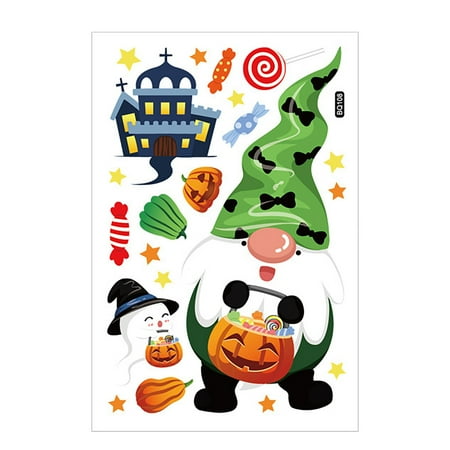 

Heiheiup Halloween Window Clings Halloween Party Decoration Window Glass Decals Stickers For Halloween Party Supplies Glow in The Dark Plants for Ceiling