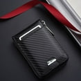 thumbnail image 4 of ZUTOYBO Wallet for Men Slim Carbon Fiber Leather Minimalist Front Pocket Wallets Men with Zipper with cash slot RFID Wallet, 4 of 16