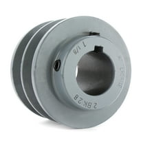 Cast Iron 3 " Dual Groove Belt B Section 5L Pulley w/ 1-1/8 " Sheave Bushing