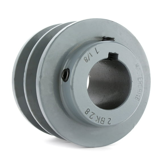 Cast Iron 3 " Dual Groove Belt B Section 5L Pulley w/ 1-1/8 " Sheave Bushing