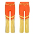 thumbnail image 4 of Manyakai Kids Girls Shiny Rhinestone Flared Leggings Pants Jazz Hip Hop Dance Performance Bell Bottom Disco Party Trousers Orange 12, 4 of 5