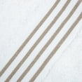 thumbnail image 4 of Lavish Home Rio Ensemble de 8 Serviettes 100 % Coton - Blanc & Taupe, 4 of 5
