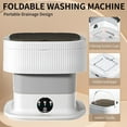 thumbnail image 2 of Portable Washing Machine, 10L Large Capacity Foldable Washing Machine ,Mini Washing Machine with 3 Modes Deep Cleaning for Underwear,Underpants,Socks,Baby Clothes,Pet Supplies-Grey, 2 of 7