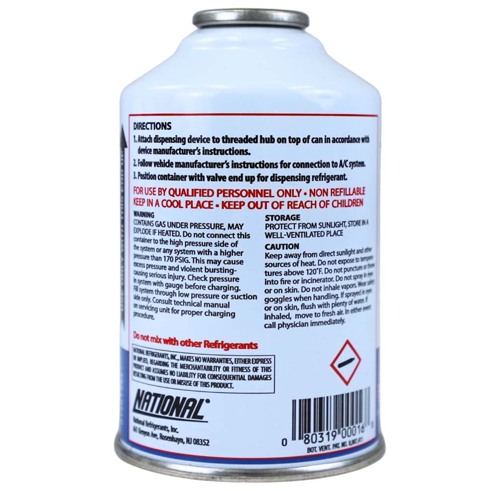National Refrigerants R-134a, Accuracy Dependability, 12 oz Automotive Refrigerant (3 Pack)