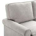 thumbnail image 3 of Serta Copenhagen 61" Round Arm Fabric Loveseat with Storage Light Gray, 3 of 17