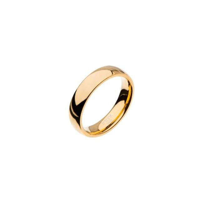 Inox Mens Stainless Steel High Polished Finish Classic Wedding Band Ring Size 1