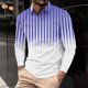 thumbnail image 1 of Blusa y camisa de manga larga con cuello vuelto para hombre, informal, con cuello vuelto, estampado, para fitness, deportiva, de manga larga, de poliéster, 1 of 5