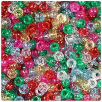 BeadTin Classic Mix Sparkle 6.5mm Mini Barrel Pony Beads (1000pcs)