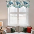 thumbnail image 3 of Blue Teal Turtle Coastal Tie Up Valances Curtain, Adjustable Kitchen Summer Beach Ocean Nautical Coral Valances for Windows Decor, Rod Pocket Short Curtains Set for Bedroom/Bathroom, 42"x18", 3 of 9