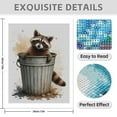 thumbnail image 3 of Diamond Art Kits for Adults - 5d Raccoon Curious Metal Bin Exploration Diamond Painting for Adults, Diamond Art for Adults Beginners, Diamond Painting Kits for Adults for Home Wall Decor, 3 of 7