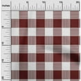 thumbnail image 1 of oneOone Polyester Lycra Maroon Fabric Gingham Check Diy Clothing Quilting Fabric Print Fabric By Yard 56 Inches Wide, 1 of 4