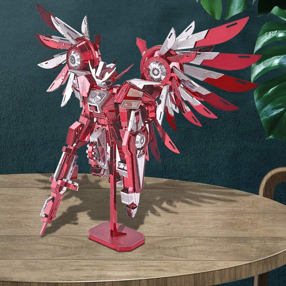Piececool 3D Metal Puzzles for Adults, Thundering Wings Figure Mecha Model Kits Stee Building Blocks, Brain Teaser DIY Learning Toys for Teens Man Woman, 215 Pcs