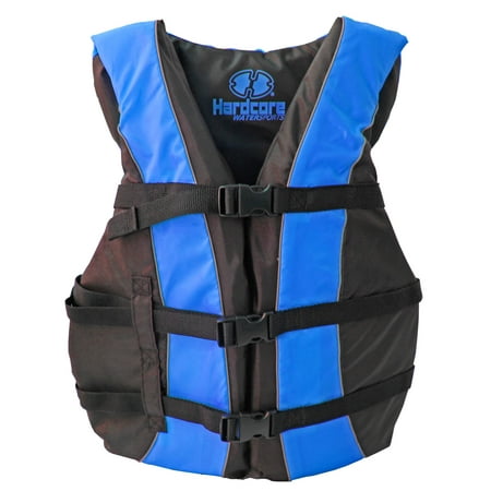 Hardcore Water Sports Hardcore life jacket paddle vest for adults; Coast Guard approved Type III PFD life vest flotation device; Jet ski wakeboard hardshell kayak life jacket; Ideal extra life jacke