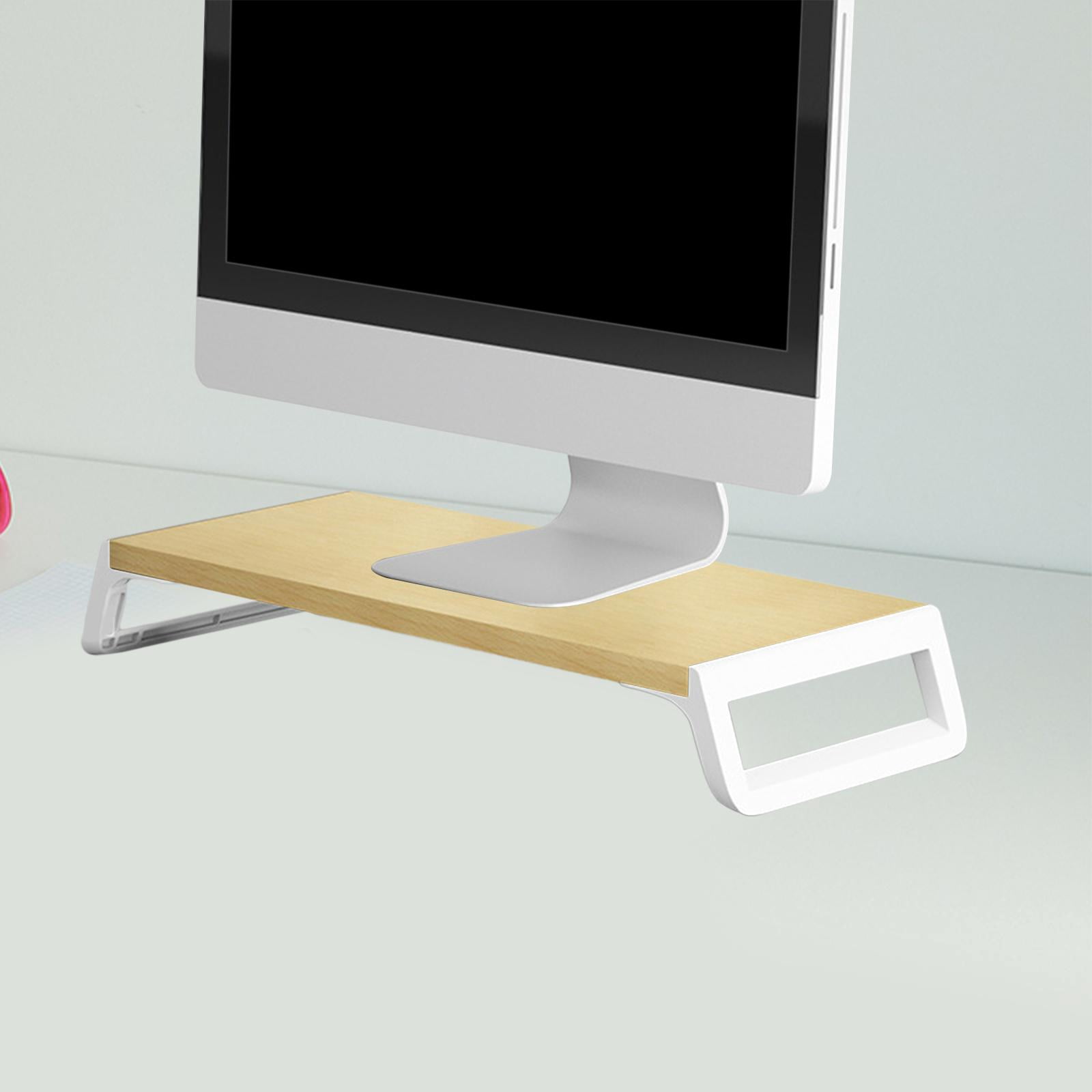 Wzmzjy Computer Monitor Riser, Monitor Stand Desk for Printer Monitor Desktop Shelf for wood and wihte