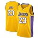 thumbnail image 1 of Uniforme De Baloncesto De La NBA Los Angeles Lakers Lebron James No. 23 Uniforme Amarillo Transpirable Bordado brillar Electrónica, 1 of 2