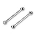 thumbnail image 2 of Pendientes de plata con cuentas redondas simples, mini pendientes de doble cabeza, pendientes invisibles, pendientes antibloqueo, pendientes para hombres y mujeres, 2 of 5