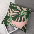 thumbnail image 7 of Acheng Palm Leaves with Lush Branches and Leaves Tropical Jungle Palm Leaves Short Plush Pillowcase Cover Set of 2 White, 7 of 7
