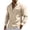 Khaki, variant on DeHolifer Cotton Linen Shirts for Men Button Up Shirts Long Sleeve Casual Work Shirt Lightweight Comfy Tops with Pockets Black XL