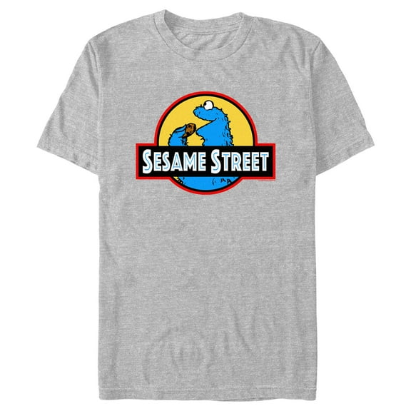 Men's Sesame Street Cookie Jurassic Park Graphic T-Shirt