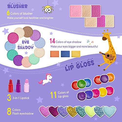 Tomons Kids Kit de Maquillaje para Niñas - Real, No Tóxico, Lavable Maquillaje Juguetes pa Tomons Tomons