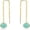Lagoon, variant on SNGIA 18K Gold Plated Threader Dangle Earrings for Women with Threader Teardrop Stone