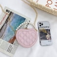 thumbnail image 3 of LinYooLi Mini Coin Wallet Pouch Pearl Handle Girls Shoulder Bag Princess Hand Bags Kids Purses Cute Childrens Heart-shaped Crossbody Bag, 3 of 6