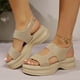 thumbnail image 1 of MKLEKYY Sandalias Con Plataforma de Mujer, Nuevas Sandalias de Moda de Suela Gruesa, Nuevas Prendas de Vestir Casuales de Verano, Sandalias de Mujer, Zapatos de Mujer de Color Sólido, 1 of 4