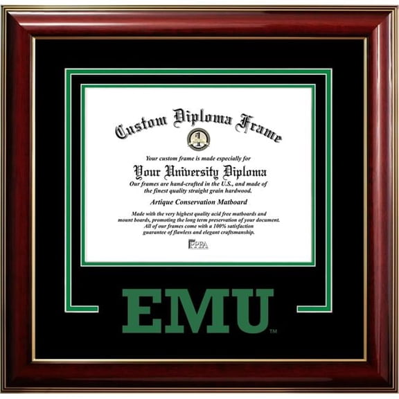Campus Images MI995CMGTSD-108 8 x 10 in. Eastern Michigan University Classic Spirit Logo Diploma Frame