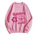 thumbnail image 3 of Futezty Sweatshirts Women Crew Neck Letter Graphic Hoodie Fit Long Sleeve Pullover Tops, 3 of 3