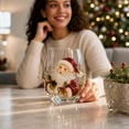 thumbnail image 4 of Christmas Stemless Wine Glasses, Embossed Holiday Tumbler Cups for Party, Festive Table Decor, 4 of 5