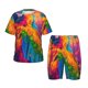 thumbnail image 1 of Balery Colorful Parrot Jungle Dream A Conjunto de Pijama Infantil de Manga Corta con Estampado – Ropa de Dormir de Algodón Suave-Small, 1 of 6