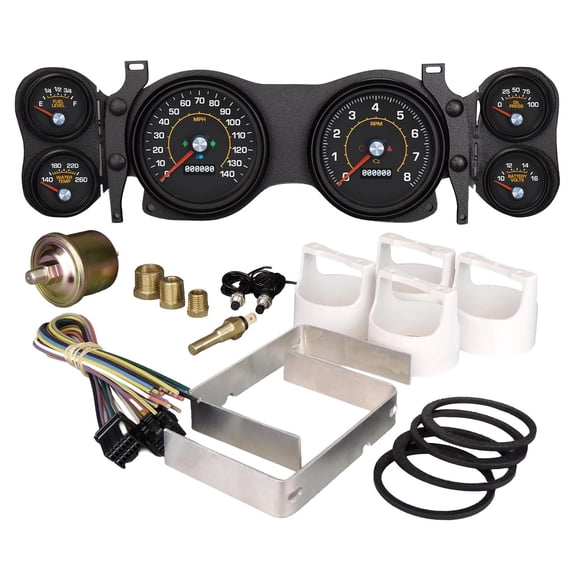 New Vintage USA 78670-78 70-81 Camaro M-102 Gauge Set, Black
