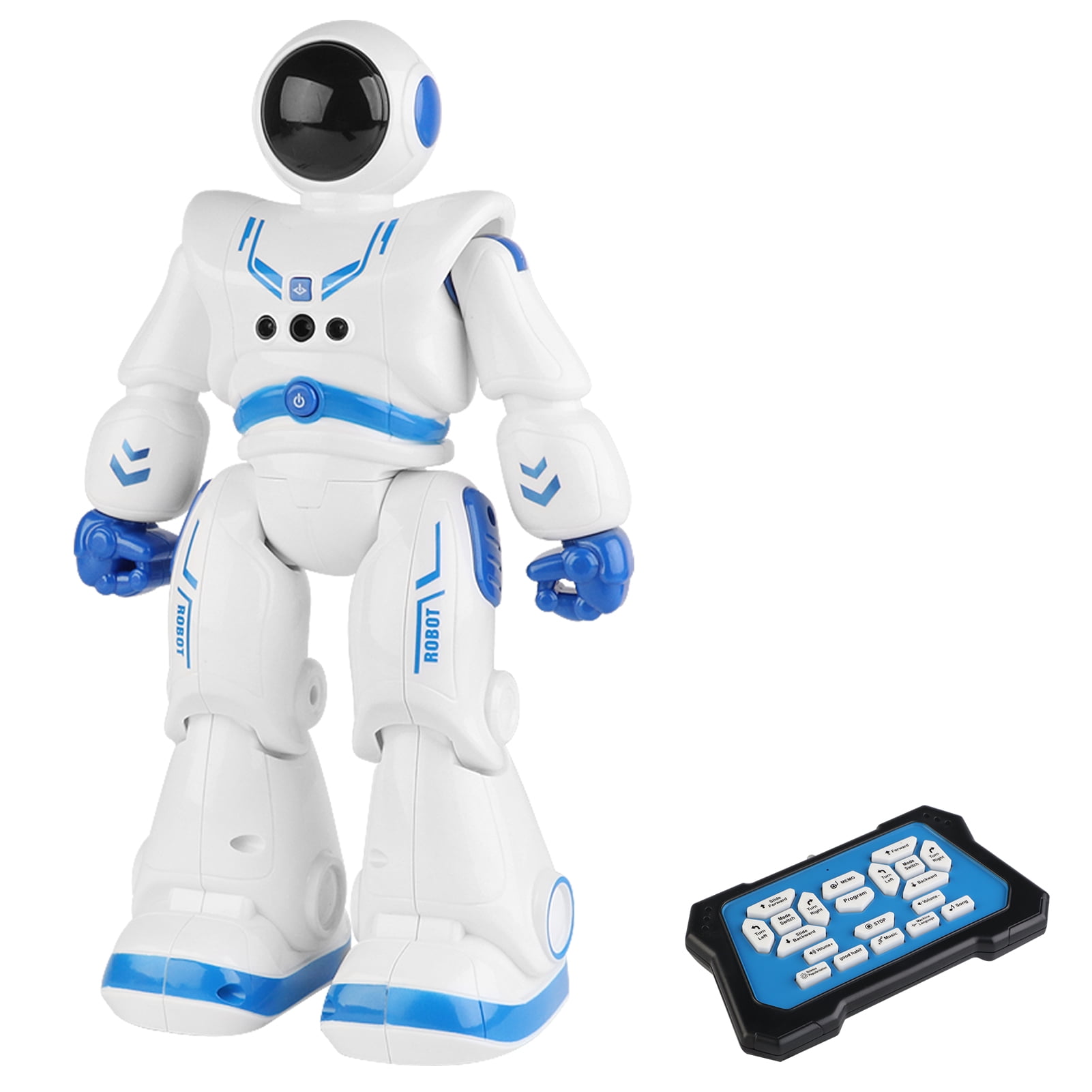 New Intelligent Robot RC Remote Control Smart Action Music Kids Toy Gift Blue 