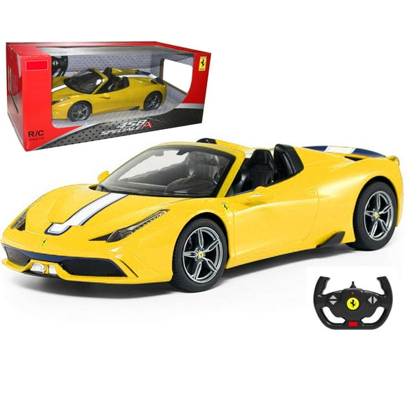 VOLTZ TOYS 1/14 Scale RC Car, Compatible with Licensed Ferrari 458 Speciale A Remote Control Toy Car for Kids and Audlts with Open Doors, Lights and Horn, Official Product, Best Ideal Gift (Yellow)