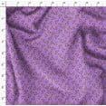 thumbnail image 4 of Soimoi Purple Velvet Fabric Leaves & Grandiflora Roses Floral Print Fabric by Yard 58 Inch Wide, 4 of 5