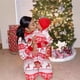 thumbnail image 5 of Ropa informal para el hogar para padres e hijos, color rojo y blanco contrastante, Navidad, superventas, europea y americana, 5 of 5