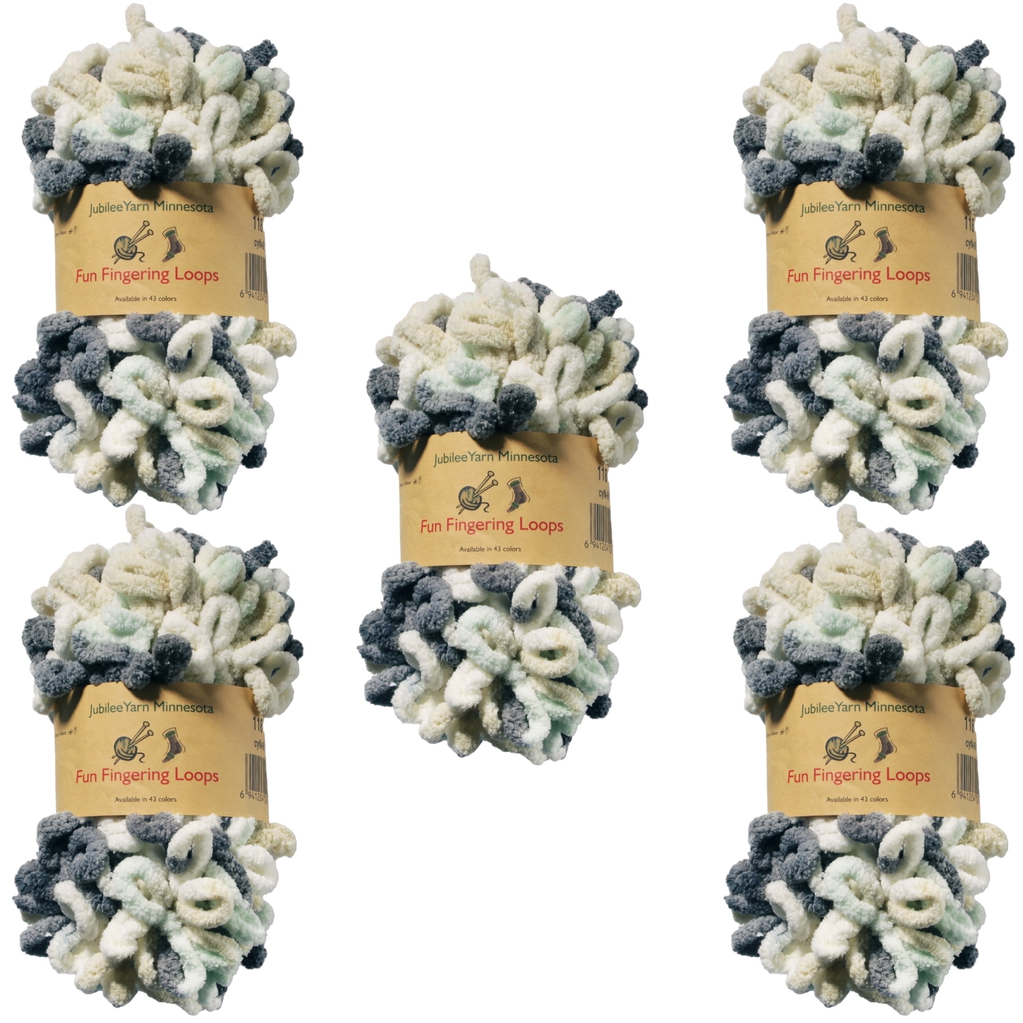 JubileeYarn Fun Finger Loops Yarn Polyester Jumbo Loop Yarn 100g