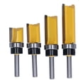 thumbnail image 2 of Brocas Rectas, Vástago De 1/4 De Pulgada, Broca Para Enrutador De Corte Al Ras De Carburo De 3/4 De Diámetro Para Madera Contrachapada Para Trabajos Livianos Para Madera Para, 2 of 7