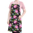 thumbnail image 5 of Pioneer Flower Floral Print Pattern Apron-Garden Aprons for Women with Pockets-Cotton Linen Waterproof Kitchen Cooking Gardening Aprons Adjustable for Kitchen,Cooking,BBQ and Salon 33x27 Inch, 5 of 7