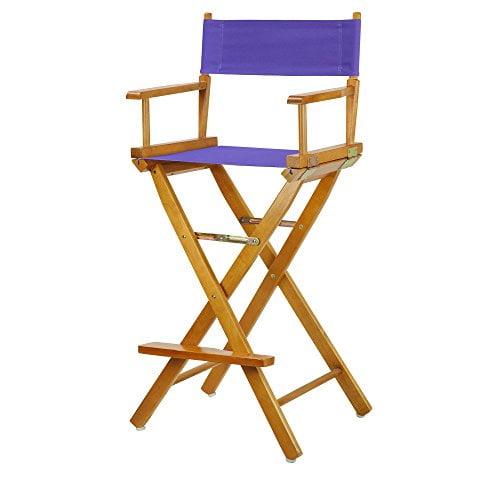 Casual Home 230-05/021-41 Director Chair 30" - Bar Height Honey OakFrame/Purple Canvas