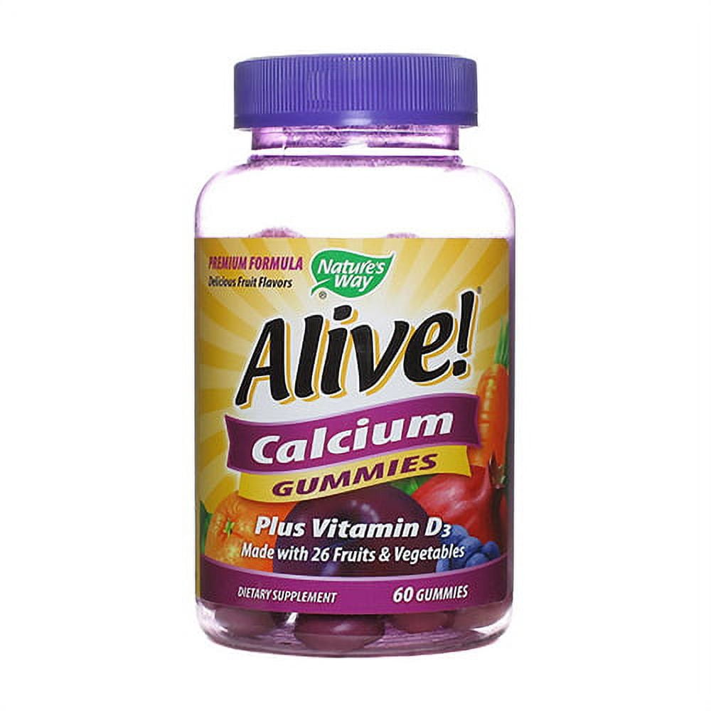 Naturesway Alive Calcium Plus Vitamin D3 Gummies 60 Ea, 3 Pack