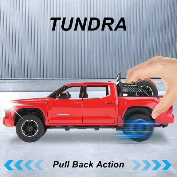 Toy Trucks Tundra Off-Road Pickup Diecast Metal Pull Back with Light and Sound