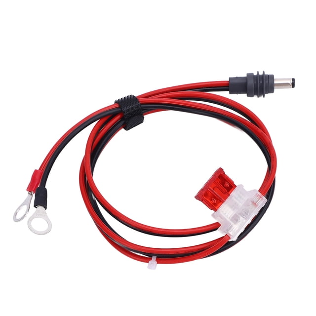 O Ring DC Charging Cable Rubber Copper O Ring Terminal to DC Plug Power Cord with Fuse Dish Antennas Power Solution