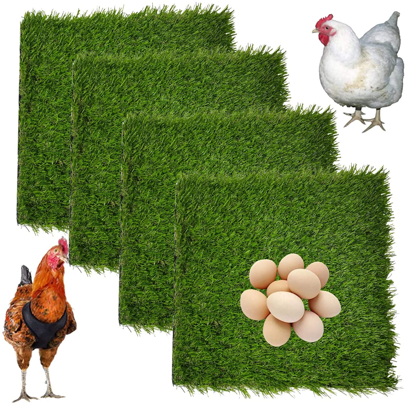 4Pcs Poultry Chicken Nesting Pads 12"*12" Nesting Box Pads Washable Nest Mat Premium Nesting Box